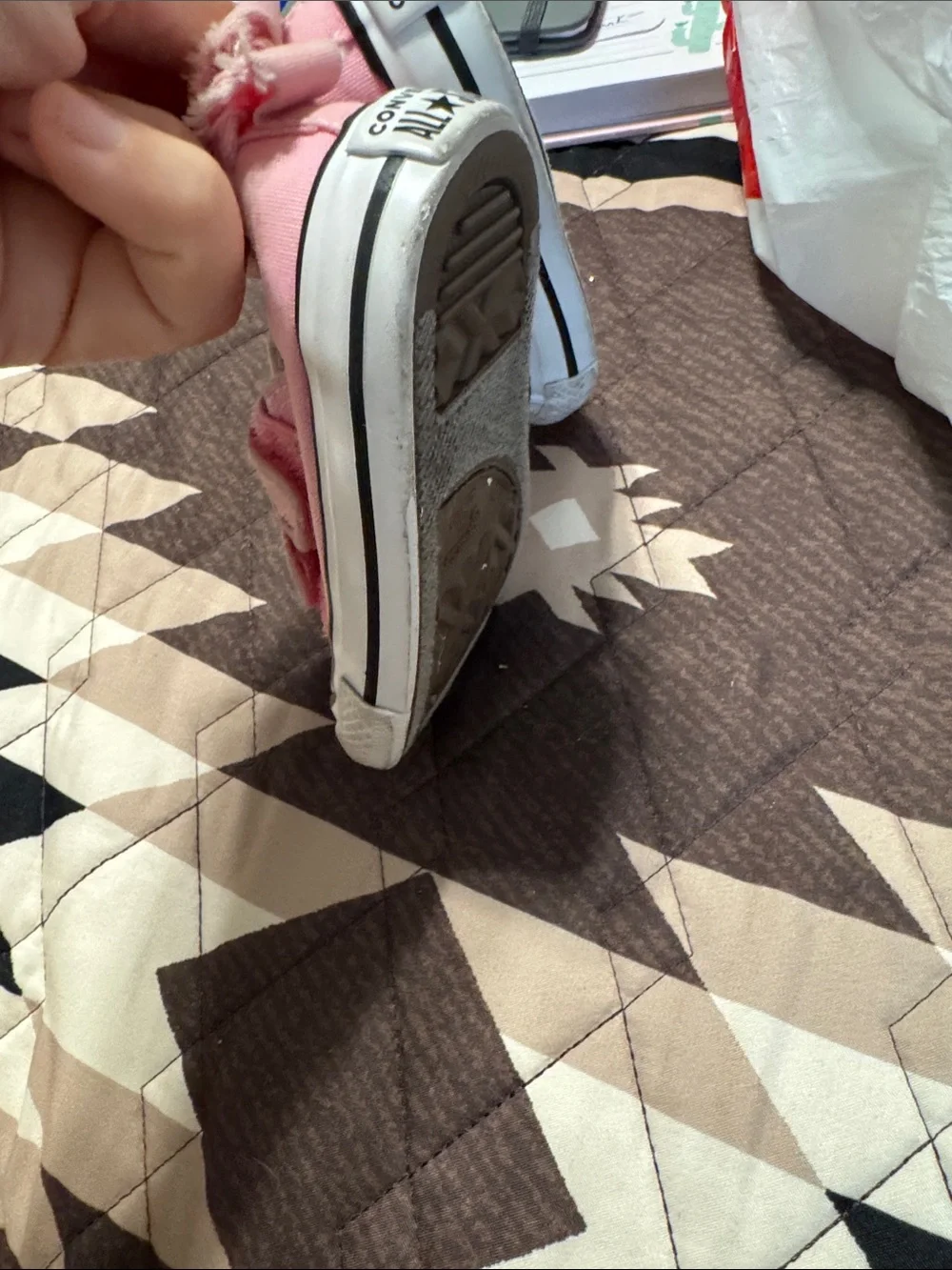 Pink baby converse